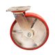 8inch swival red Pu wheel